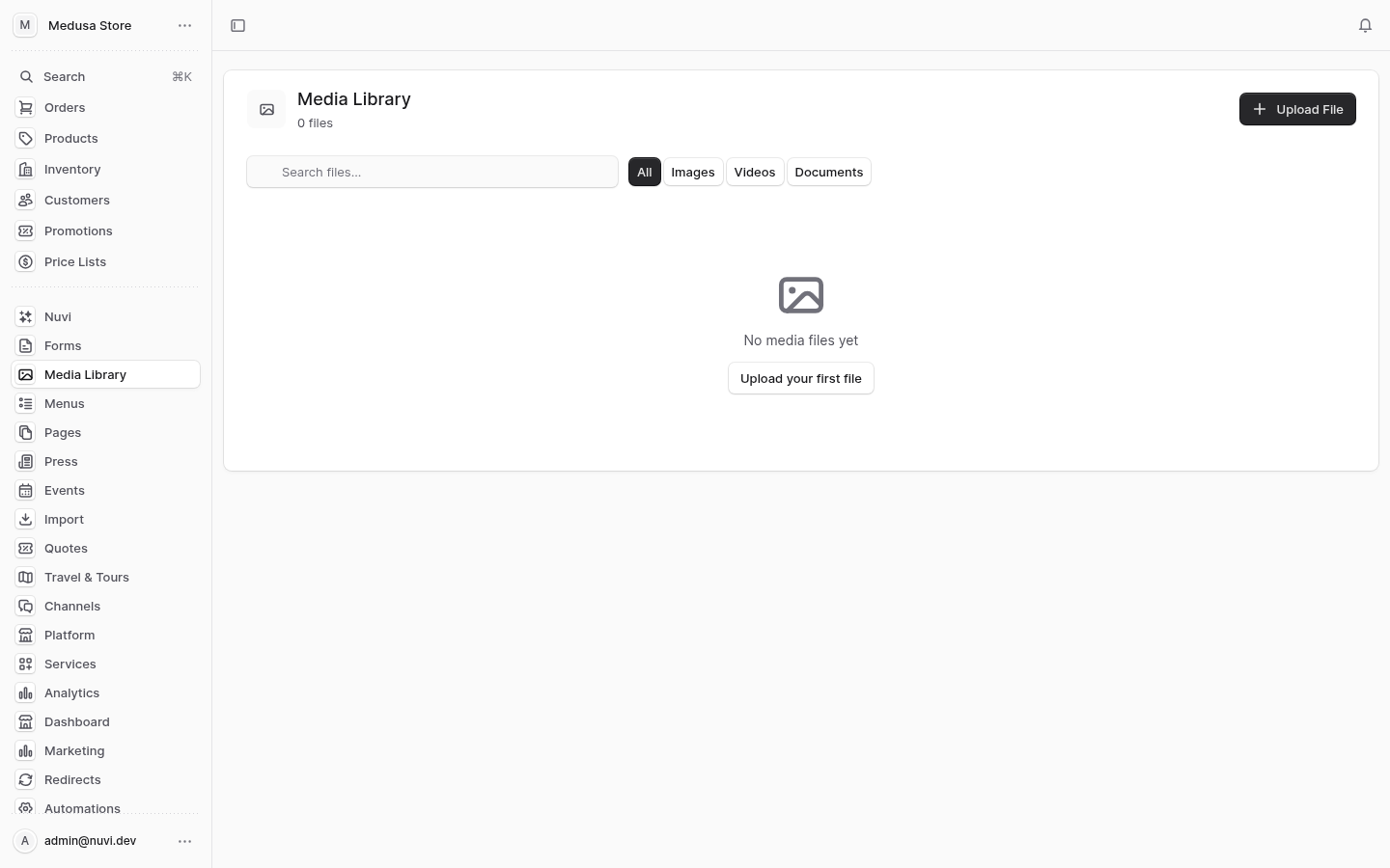 Medya admin screenshot